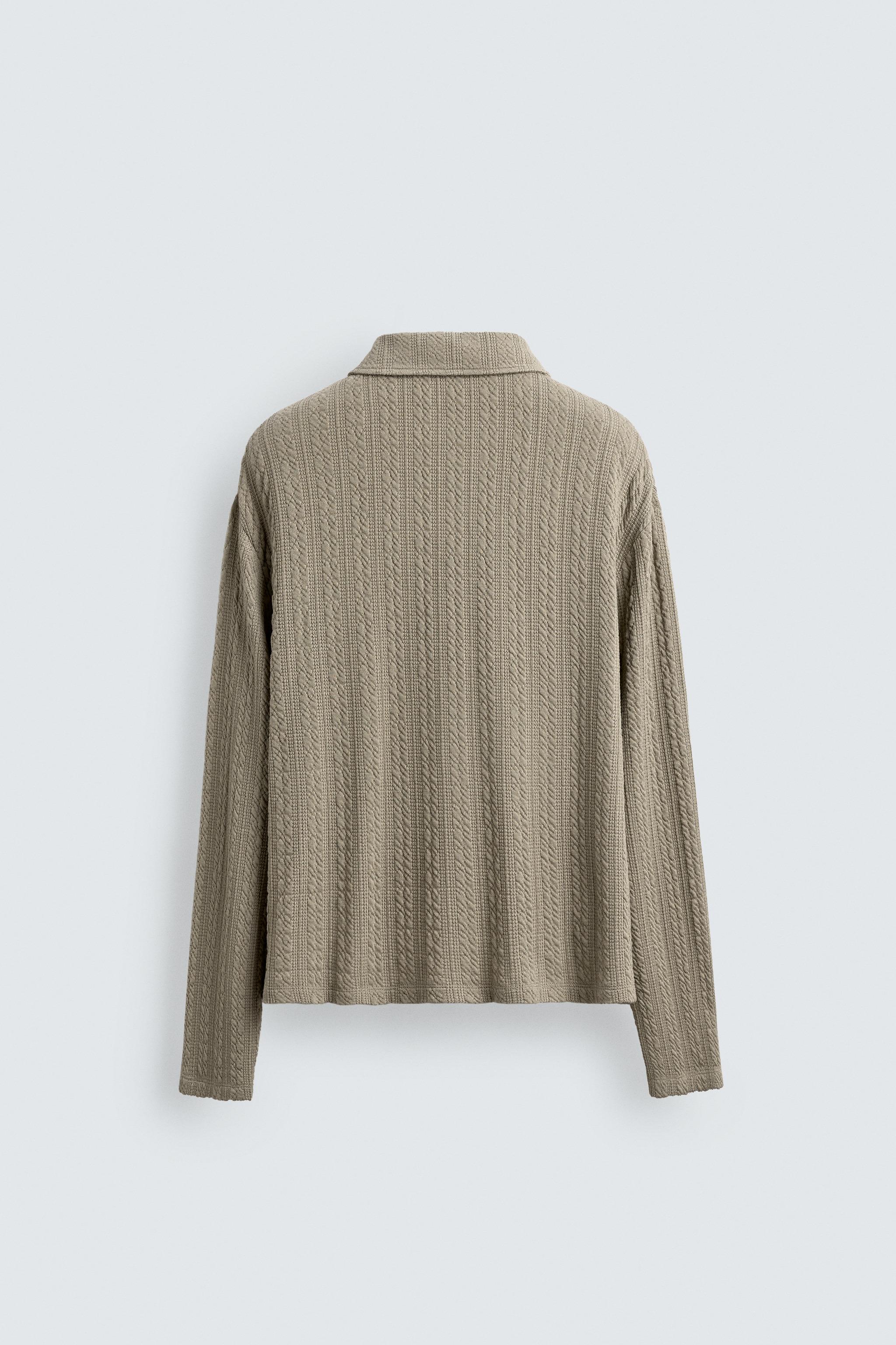 TEXTURED BRAID ZIP JACKET